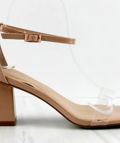 Bamboo Women's Lasting-12 Womens Square Toe Single Band Heel Sandals