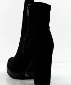 Top Moda Leslie-2 Womens Block Heeled Ridge Sole High Ankle Boots 8 Top Moda Leslie-2 Womens Block Heeled Ridge Sole High Ankle Boots