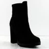 Top Moda Leslie-2 Womens Block Heeled Ridge Sole High Ankle Boots