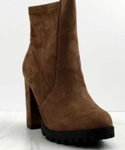 Top Moda Leslie-2 Womens Block Heeled Ridge Sole High Ankle Boots 9 Top Moda Leslie-2 Womens Block Heeled Ridge Sole High Ankle Boots