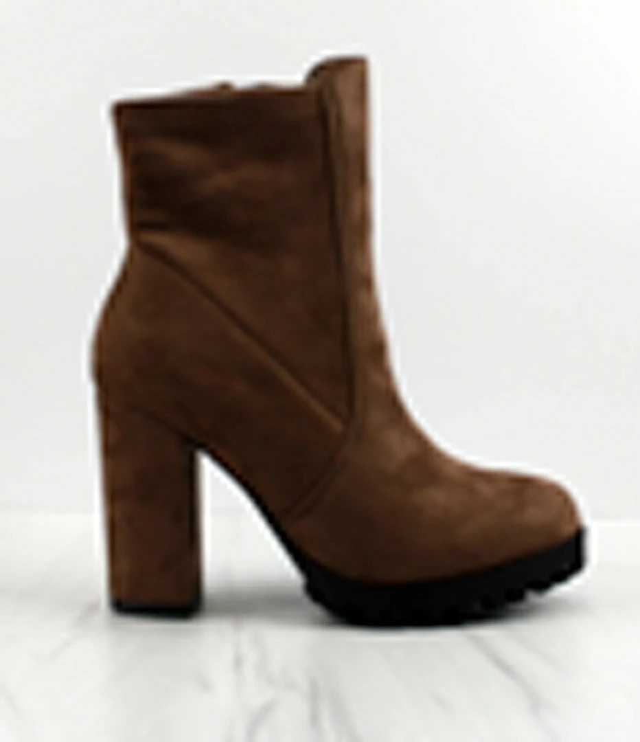 Top Moda Leslie-2 Womens Block Heeled Ridge Sole High Ankle Boots 5 Top Moda Leslie-2 Womens Block Heeled Ridge Sole High Ankle Boots