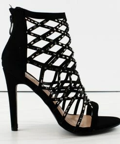 Forever Lilli 11 Women's Caged Embellished Stiletto Dress Heels 13 Forever Lilli 11 Women's Caged Embellished Stiletto Dress Heels