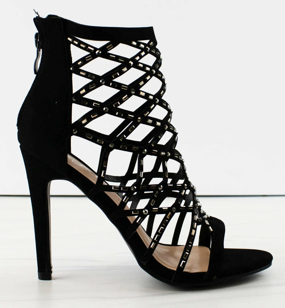 Forever Lilli 11 Women's Caged Embellished Stiletto Dress Heels 5 Forever Lilli 11 Women's Caged Embellished Stiletto Dress Heels