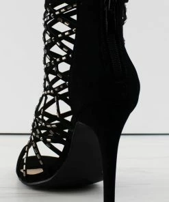 Forever Lilli 11 Women's Caged Embellished Stiletto Dress Heels 14 Forever Lilli 11 Women's Caged Embellished Stiletto Dress Heels