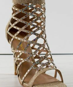 Forever Lilli 11 Women's Caged Embellished Stiletto Dress Heels 15 Forever Lilli 11 Women's Caged Embellished Stiletto Dress Heels