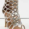 Forever Lilli 11 Women's Caged Embellished Stiletto Dress Heels