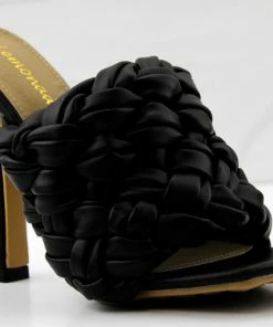 Lemonade Litty Womens Thick Braided Strap Square Toe Heeled Sandals Women's