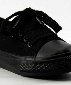 Lucky Top Lizzo 1K Little Girls Platform Lace Up Canvas Sneakers Girl's