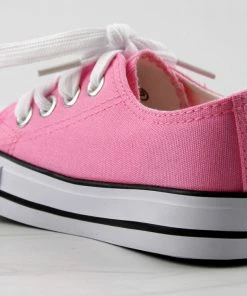 Lucky Top Lizzo 1K Little Girls Platform Lace Up Canvas Sneakers Girl's