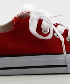 Lucky Top Lizzo 1K Little Girls Platform Lace Up Canvas Sneakers Girl's