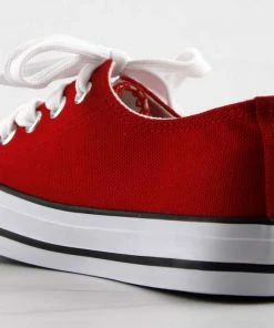 Lucky Top Lizzo 1K Little Girls Platform Lace Up Canvas Sneakers Girl's