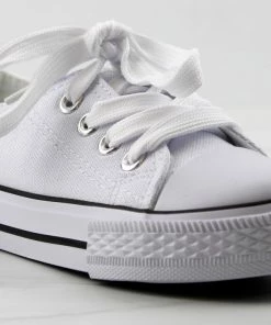 Lucky Top Lizzo 1K Little Girls Platform Lace Up Canvas Sneakers Girl's