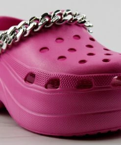 YOKI Lolli 32 Womens Chain Embellished Platform Sling Back Clogs Women's