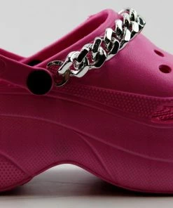 YOKI Lolli 32 Womens Chain Embellished Platform Sling Back Clogs Women's