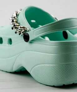 YOKI Lolli 32 Womens Chain Embellished Platform Sling Back Clogs Women's