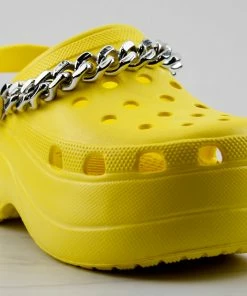 YOKI Lolli 32 Womens Chain Embellished Platform Sling Back Clogs Women's