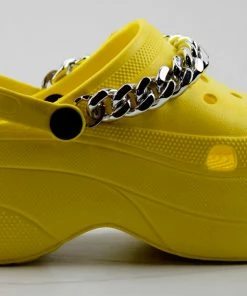 YOKI Lolli 32 Womens Chain Embellished Platform Sling Back Clogs Women's