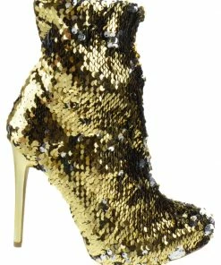 SHOE BARGAIN WAREHOUSE (WWW.SBWSHOES.COM) Loren 02 Women's Sequined Ankle Fabric Pump Women's Boots