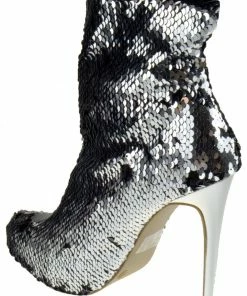 SHOE BARGAIN WAREHOUSE (WWW.SBWSHOES.COM) Loren 02 Women's Sequined Ankle Fabric Pump Women's Boots