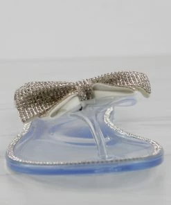 Forever Lucid 13 Womens Rhinestone Embellished Bow Jelly Flip Flops Women's