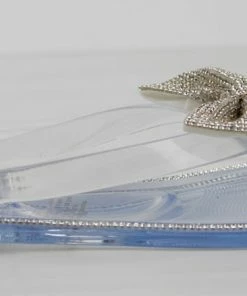 Forever Lucid 13 Womens Rhinestone Embellished Bow Jelly Flip Flops Women's