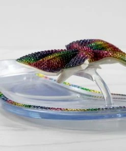 Forever Lucid 13 Womens Rhinestone Embellished Bow Jelly Flip Flops Women's