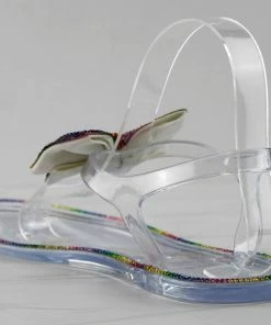 Forever Lucid 15 Womens Sling Back Rhinestone Embellished Bow T Strap Jelly Sandals Women's