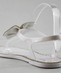 Forever Lucid 15 Womens Sling Back Rhinestone Embellished Bow T Strap Jelly Sandals Women's