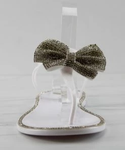 Forever Lucid 15 Womens Sling Back Rhinestone Embellished Bow T Strap Jelly Sandals Women's