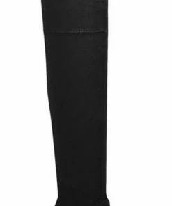 Forever Match L18 Women's Upper Fur Trimmed Thigh High Heeled Platform Boots