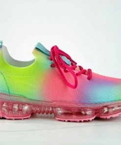 La Sheelah Women's Flow 19B Womens Flyknit Lace Up Athletic Sneakers