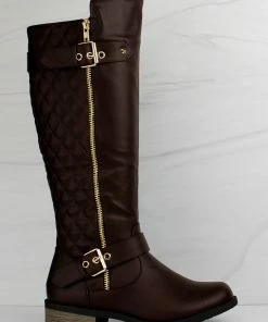 Forever Mango 21 Women's Quilted Riding Boots