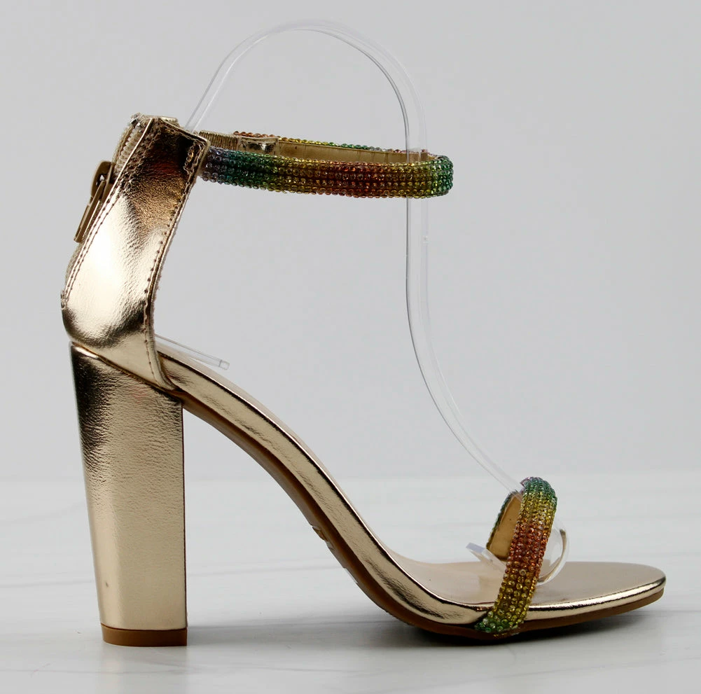 Bamboo Mania 81 Womens Rhinestone Embellished Straps Open Toe Pumps Women's 2 Bamboo Mania 81 Womens Rhinestone Embellished Straps Open Toe Pumps Women's