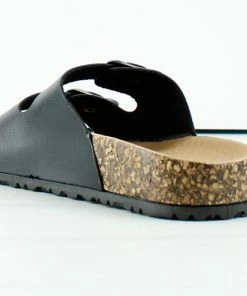 Lucky Top Girl's Mars 1K Little Girls Cork Bottom Slides With Double Buckle Sandles