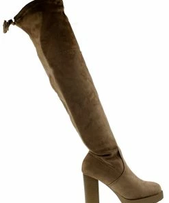 Forever Match-L8 Women's Thigh High Heeled Platform Boots