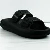 Forever Meek-03 Womens Double Strap Buckle Platform Slides Women's Sandals
