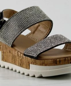 YOKI Girl's Melody 07Y Little Girls Studded Two Strap Platform Sandals