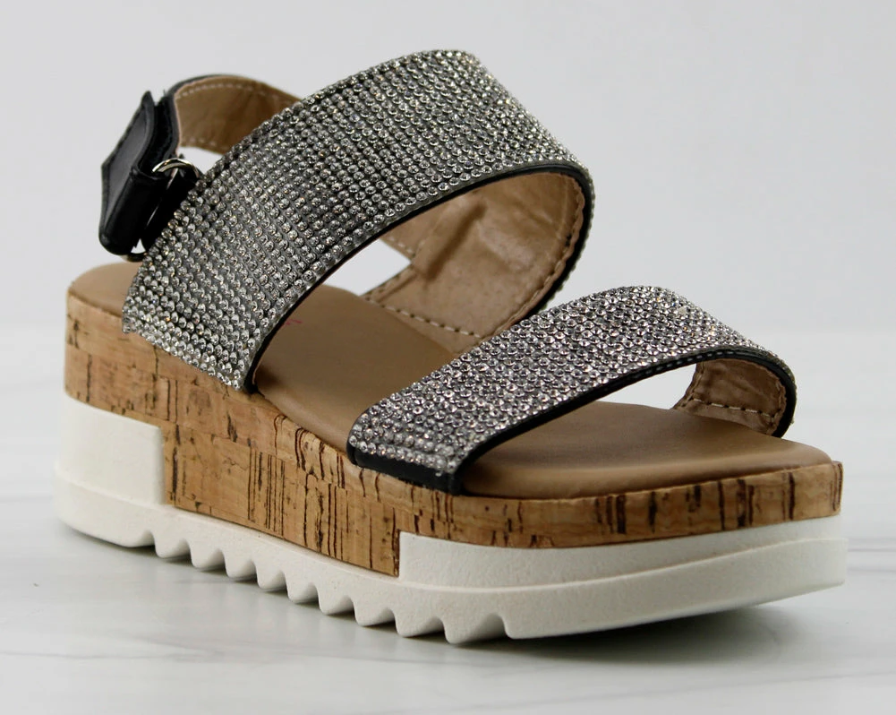 YOKI Girl's Melody 07Y Little Girls Studded Two Strap Platform Sandals 1 YOKI Girl's Melody 07Y Little Girls Studded Two Strap Platform Sandals