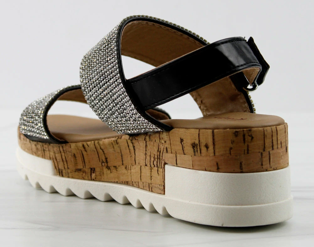 YOKI Girl's Melody 07Y Little Girls Studded Two Strap Platform Sandals 2 YOKI Girl's Melody 07Y Little Girls Studded Two Strap Platform Sandals