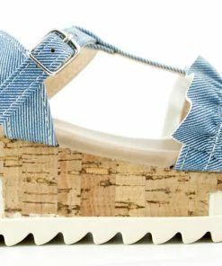 YOKI Melody 10Y Little Girl's Ruffled Band Platform Sandals