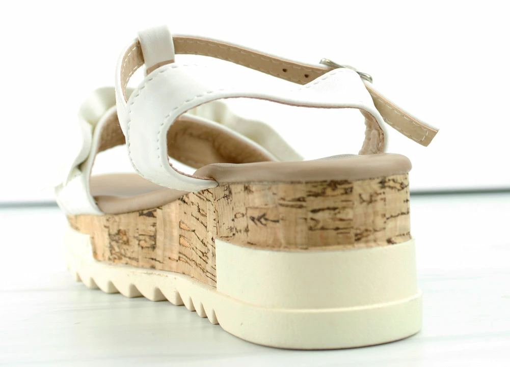 YOKI Melody 10Y Little Girl's Ruffled Band Platform Sandals 6 YOKI Melody 10Y Little Girl's Ruffled Band Platform Sandals