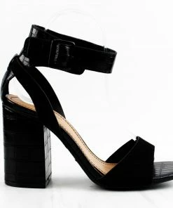 Bamboo Women's Milestone-11 Womens Single Band Block Heel Sandals