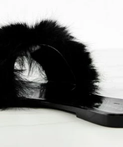 Top Moda Women's Misty 1 Womens Ultra Fluffy Flat Slip On Sandals