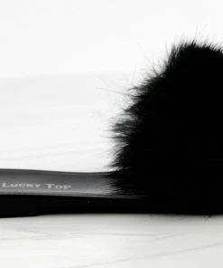 Lucky Top Misty 1K Little Girls Ultra Fluffy Flat Slip On Sandals Girl's