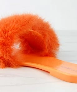 Top Moda Women's Misty 1 Womens Ultra Fluffy Flat Slip On Sandals