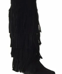 YOKI Mudd 55 Womens Below The Knee 4 Layer Fringe Moccasin Boots Women's