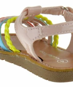 SBW Shoes NY 36A Baby Girl's Strappy Braided Multi Color Gladiator Sandals