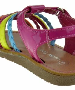 SBW Shoes NY 36A Baby Girl's Strappy Braided Multi Color Gladiator Sandals