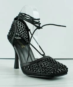 MATA News Worthy Womens Square Toe Heeled Lace Up Pumps Women's