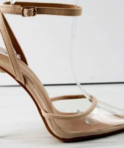 Top Moda Women's Nova-3 Womens Translucent Pointed Toe Heeled Pumps